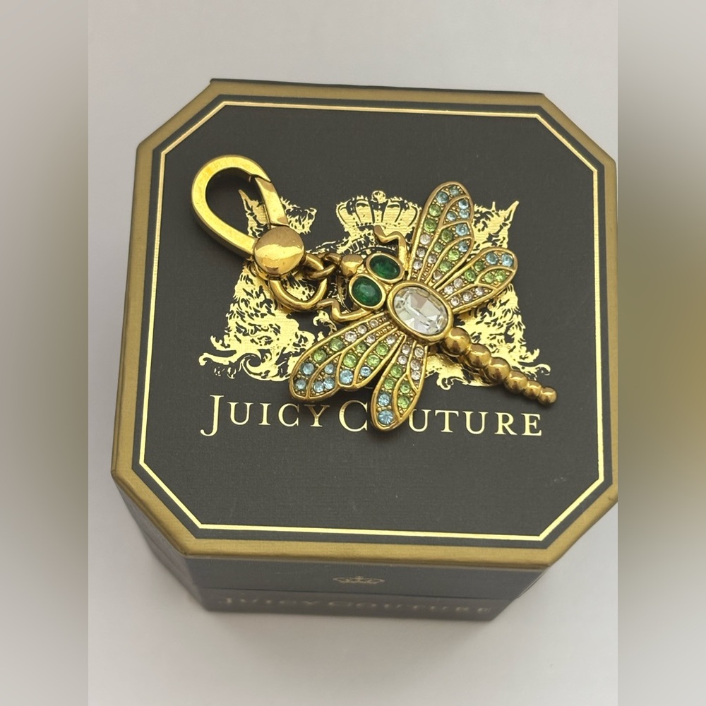 Juicy Couture Gold and Green Dragonfly Charm/pendant.  Rare